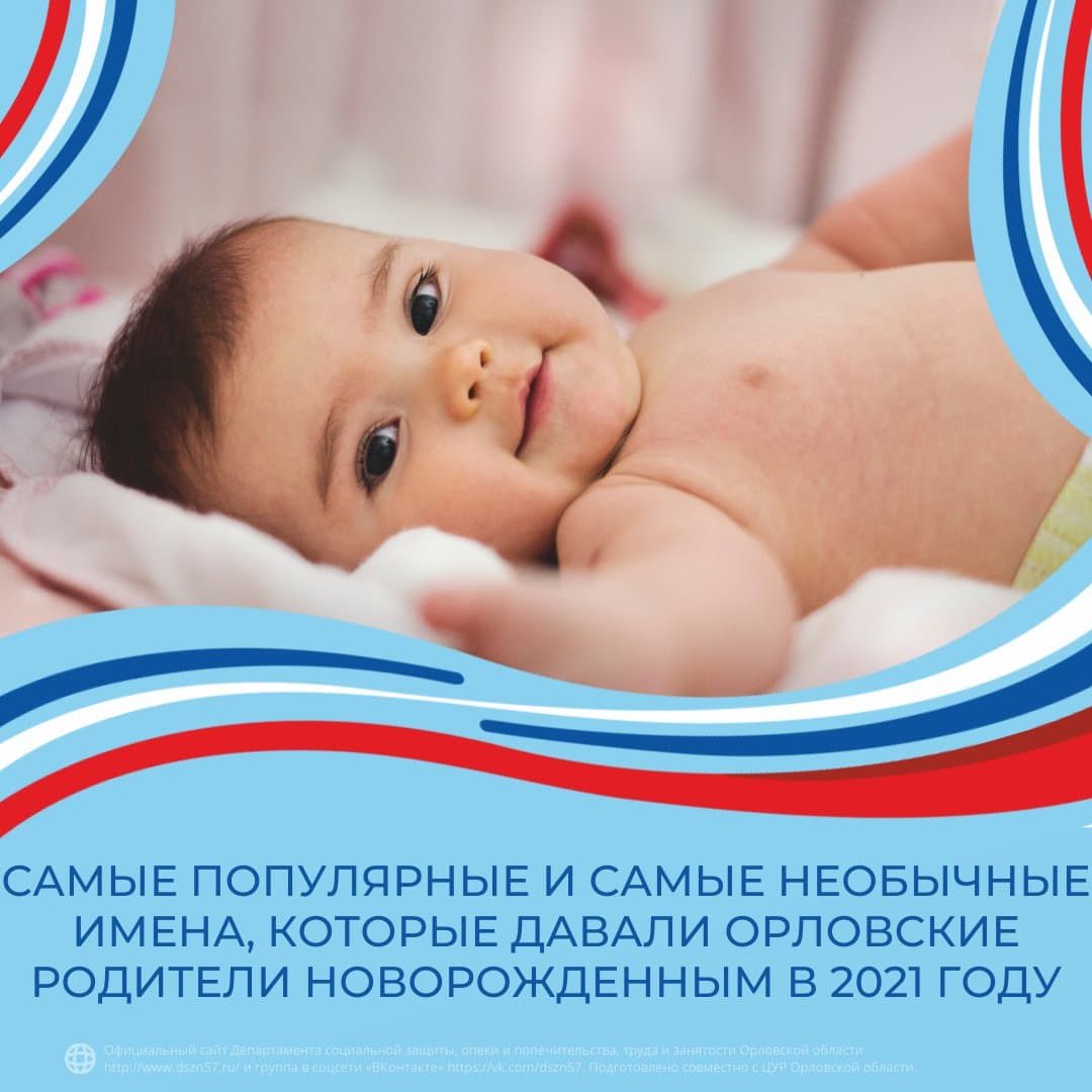 Самые популярные и самые необычные имена, которые давали орловские родители новорожденным в 2021 году