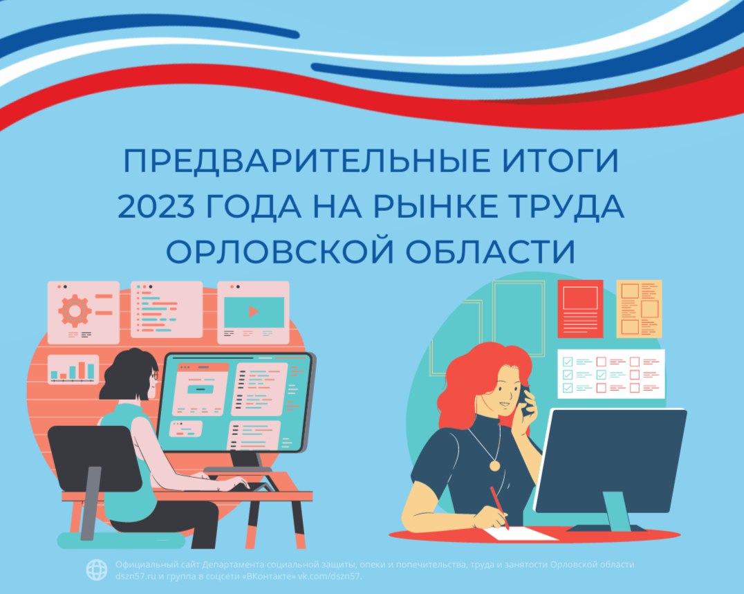 Предварительные итоги 2023 года на рынке труда Орловской области