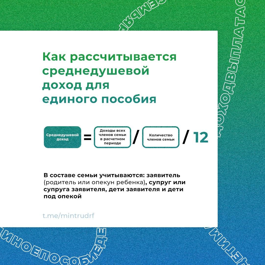 Какие доходы учитываются и не учитываются при назначении единого пособия? |  20.06.2024 | Орел - БезФормата