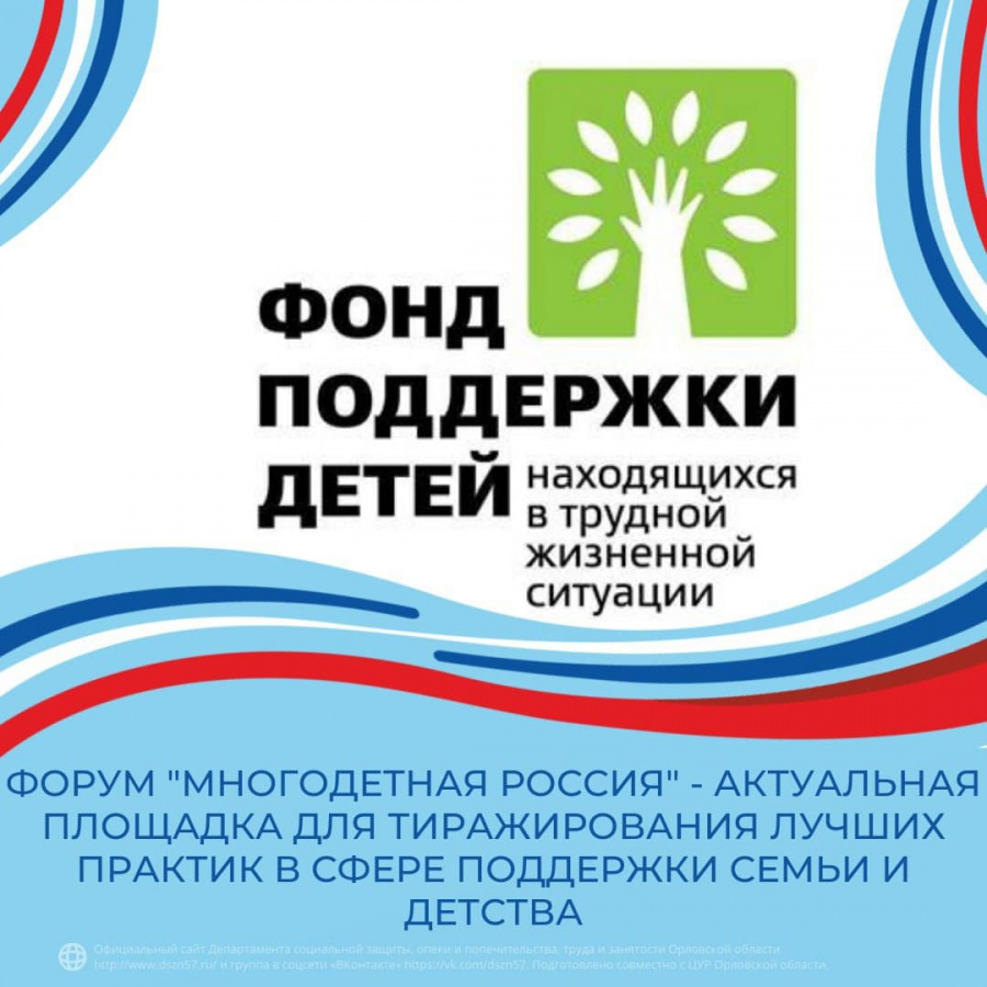 Форум "Многодетная Россия" - площадка для тиражирования лучших практик в сфере поддержки семьи и детства 