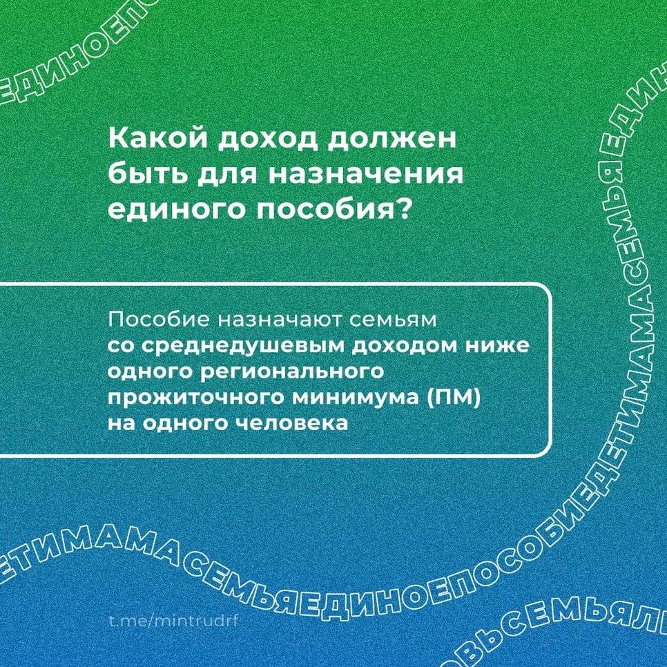 Какие доходы учитываются и не учитываются при назначении единого пособия? |  20.06.2024 | Орел - БезФормата